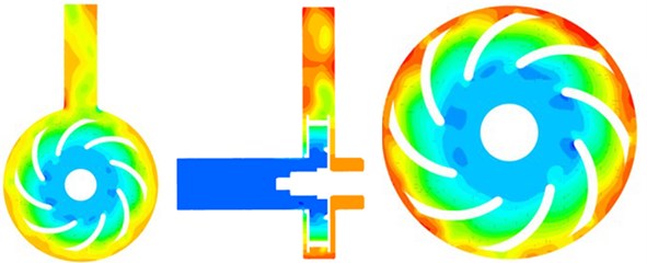 Unsteady computational results for the flow field of the centrifugal pump