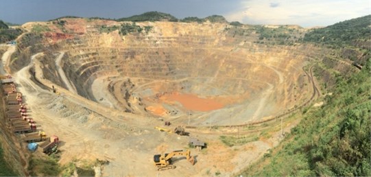 Washan open-pit mine in Jiangsu province, China