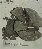 Rock samples after SHPB impact test