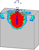 Damage processes of the high strength concrete target to internal explosion  with considering the initial penetration damage