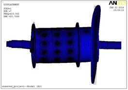 Modal shapes of the first 8 orders: a) modal shape of order 1, b) modal shape of order 2,  c) modal shape of order 3, d) modal shape of order 4, e) modal shape of order 5, f) modal shape of order 6, g) modal shape of order 7, h) modal shape of order 8