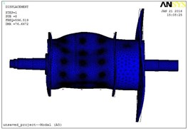 Modal shapes of the first 8 orders: a) modal shape of order 1, b) modal shape of order 2,  c) modal shape of order 3, d) modal shape of order 4, e) modal shape of order 5, f) modal shape of order 6, g) modal shape of order 7, h) modal shape of order 8