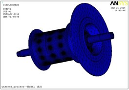 Modal shapes of the first 8 orders: a) modal shape of order 1, b) modal shape of order 2,  c) modal shape of order 3, d) modal shape of order 4, e) modal shape of order 5, f) modal shape of order 6, g) modal shape of order 7, h) modal shape of order 8