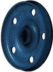 Boundary element model of the optimized wheel