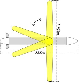 Schematic illustration of the aircraft