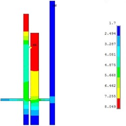 Dust concentration distribution simulation of 5# and 7# hole when working for 1 hour