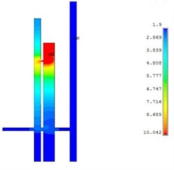 Dust concentration distribution simulation of 7# hole when working for 1 hour