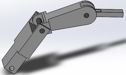 Three-dimensional model  of key components of robotic arm