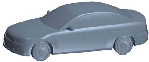 Geometric model of the processed vehicle