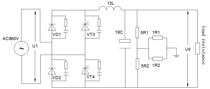 The main circuit of the device
