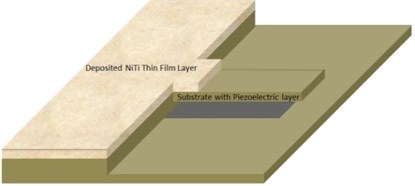 Silicon nitride cantilever nanoresonator with NiTi thin film