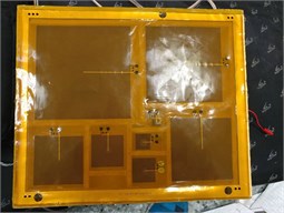Several rectangular coils equipped with sound enclosures in rectangular boxes also