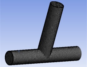 Sketch of T-tube model meshing