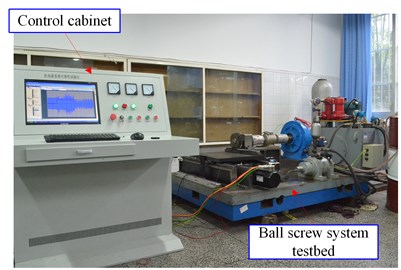 The experimental system for accelerated life tests of the ball screw system