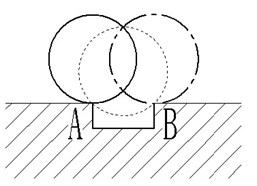 Double impulses phenomenon illustration caused by peeling off the bearing outer ring