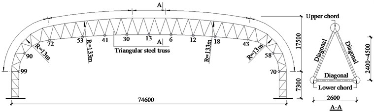 Configuration of the long-span steel truss structure