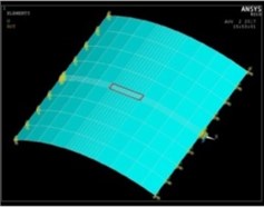 ANSYS model of MFC arc-plate structure