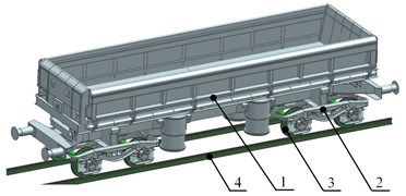 An object subjected to virtual investigations (freight wagon of the 418V type)