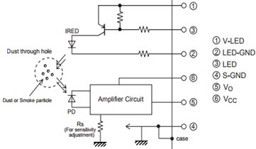 Circuit design of a dust sensor