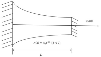 A Schematic view of typical inhomogeneous rods