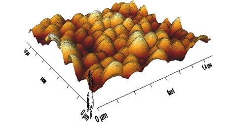 3D view of nanoporous aluminium oxide membrane
