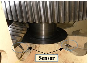 Vibration sensors installation schematic diagram