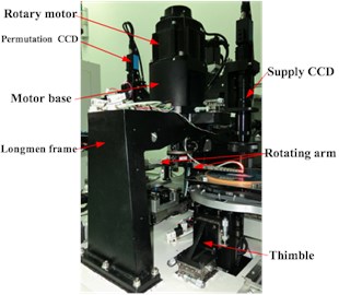 a) LED chip sorting machine, b) high-speed positioning experiment platform