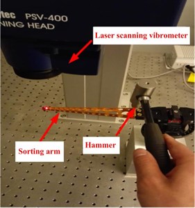 Laser scanning vibrometer experimental system