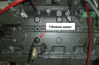Measuring position of vibration sensor