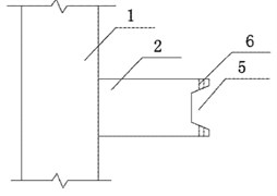 Diagram of assembled frame beam column with vertical joints: 1 – precast column; 2 – bracket;  3 – precast beam; 4 – Protrusion; 5 – groove; 6 – bracket bolt hole; 7 – bolt; 8 – bolt backing plate;  9 – nut; 10 – bonding layer; 11 – bolt hold of precast beam)