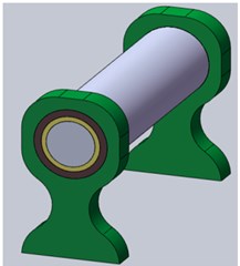 Hydrostatic bearing with magnetorheological elastomer shell bearing