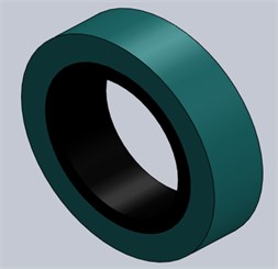 Finite elements model of a bearing: a) without mesh, b) with mesh