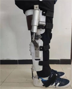 The human walking test with wearing exoskeleton