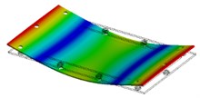 Modal parameters of the flat 3 mm plate
