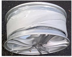 Installation of trim onto rim and tire: a) trim layer on rim; b) trim layer onto tire  (source from Mohamed and Wang, 2015 [109], Fig. 7; reprinted with permission from Elsevier)
