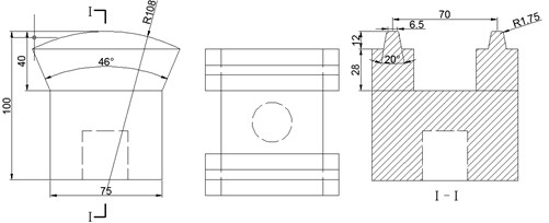 A photograph of two TBM disc cutters and the geometric parameters of cutter