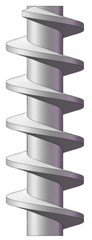 The structure of a helical separator with its main geometrical parameters