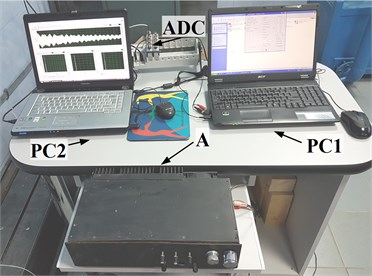 Hardware presentation of the acoustic excitation, acquisition and analysis subsystems