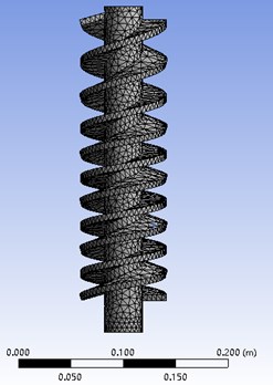 Mesh division of geometry  model for double helical separator