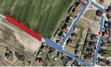 A schematic diagram experiment on the surface (poor and good quality of road surface)