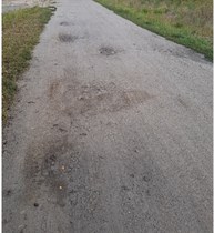 Photos of a) good and b) bad condition road surface used in the test