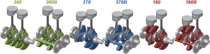 The crank train concept design covering all mentioned variants