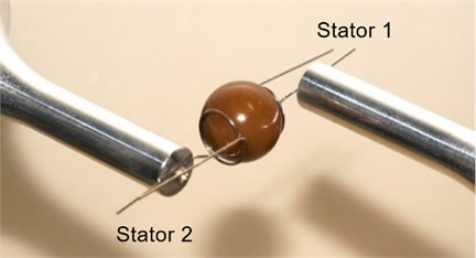 One-axis spherical ultrasonic motor  using wire stator