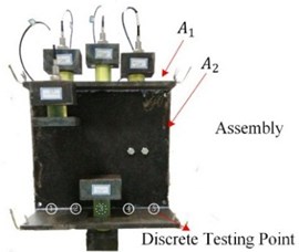 Experimental model of mechanical assembly with linear connection