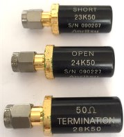 a) Anritsu SOL calibration standards, b) low cost calibration standards