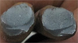 Fatigue fracture section of corroded steel bars