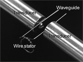 Connection between transducer and waveguide