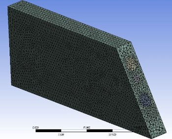 Meshing of silica and  fluid domain in STF model