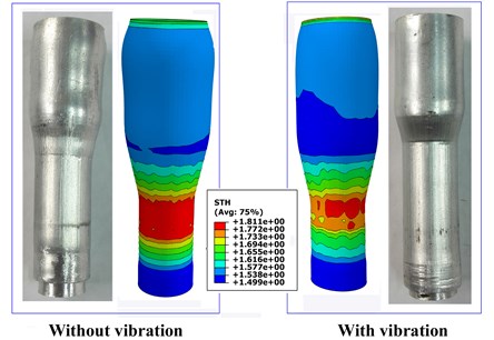 Deformation of the ferric powder filled Al6061 tubes after extrusion