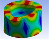 Simulation results of stator modes with FEM method